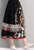 Falda de expansión de estilo chino tradicional con bordado floral
