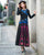 Floral Embroidery Traditional Chinese Style Pleated Expansion Skirt