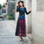 Floral Embroidery Traditional Chinese Style Pleated Expansion Skirt