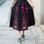 Floral Embroidery Traditional Chinese Style Pleated Expansion Skirt