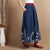 Falda de expansión floral de estilo chino tradicional de longitud completa de algodón exclusivo