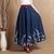 Signature Cotton Full Length Traditional Chinese Style Floral Expansion Skirt