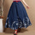 Signature Cotton Full Length Traditional Chinese Style Floral Expansion Skirt