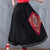 Full Length Traditional Chinese Style A-line Floral Embroidery Expansion Skirt