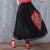 Full Length Traditional Chinese Style A-line Floral Embroidery Expansion Skirt