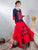 Full Length Traditional Chinese Style Auspicious Embroidery Expansion Skirt