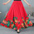 Falda plisada de expansión floral de estilo chino tradicional