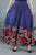 Falda plisada de expansión de estilo chino tradicional con patrón de abanicos