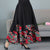 Fans Pattern Traditional Chinese Style Expansion Pleated Skirt