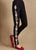 Leggings ajustados de los pantalones de las mujeres del estilo chino del bordado floral