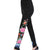 Leggings skinny pour femmes de style chinois avec broderie florale et doublure en molleton