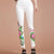 Plus Size Floral Embroidery Chinese Style Women's Skinny Pants Leggings