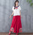 Pantaloni larghi da donna in stile cinese tradizionale con ricamo floreale