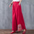 Floral Embroidery Traditional Chinese Style Women's Loose Pants