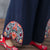 Pantalon ample pour femmes de style chinois traditionnel à broderie florale