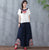 Floral Embroidery Traditional Chinese Style Women's Loose Pants