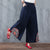 Floral Embroidery Traditional Chinese Style Women's Loose Pants