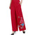 Pantaloni larghi da donna in stile cinese con ricamo floreale taglie forti
