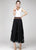 Chinese Style Women's Loose Pants with Floral Embroidery Waistband