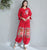 Pantaloni larghi da donna in cotone stile tradizionale cinese con ricamo floreale