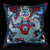 Paire de housses de coussin en taffetas de broderie de dragon chinois traditionnel