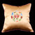 Pair of Floral Embroidery Taffeta Chinese Cushion Covers