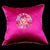 Pair of Floral Embroidery Taffeta Chinese Cushion Covers