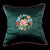 Pair of Floral Embroidery Taffeta Chinese Cushion Covers