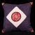 Coppia di fodere per cuscini cinesi tradizionali in lino con ricamo floreale