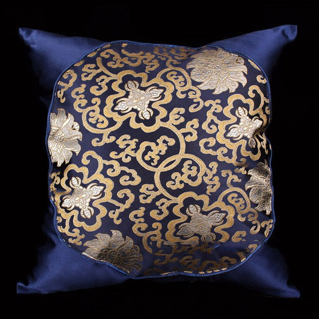 Pair of Auspicious Brocade Traditional Chinese Cushion Covers