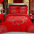 Set di biancheria da letto in 4 pezzi in stile cinese con motivo di buon auspicio