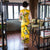 Vestido chino cheongsam de mezcla de seda floral de longitud completa con manga casquillo