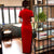 Short Sleeve Full Length Velvet Cheongsam Chinese Dress