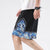 Sea Wave Pattern Linen Beach Pants Loose Pants Chinese Style Shorts