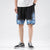 Strandhose aus Leinen mit Meereswellenmuster Lockere Hosen im chinesischen Stil Shorts