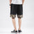 Strandhose aus Leinen mit Meereswellenmuster Lockere Hosen im chinesischen Stil Shorts