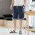 Floral Print Edge Linen Beach Pants Loose Pants Chinese Style Shorts