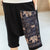 Pantalones de playa de lino con patrón de elefante Pantalones sueltos Pantalones cortos de estilo chino