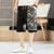 Dragons Pattern Linen Beach Pants Loose Pants Chinese Style Shorts