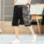 Pantalons de plage en lin motif dragons pantalons amples shorts de style chinois