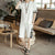 Cranes Pattern Edge Linen Beach Pants Loose Pants Chinese Style Shorts