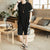 Cranes Pattern Edge Linen Beach Pants Loose Pants Chinese Style Shorts