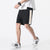 Linen Beach Pants Loose Pants Chinese Style Shorts with Chinese Words Embroidery