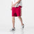 Linen Beach Pants Loose Pants Chinese Style Shorts with Chinese Words Embroidery
