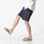 Linen Beach Pants Loose Pants Chinese Style Shorts with Chinese Words Embroidery