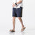 Linen Beach Pants Loose Pants Chinese Style Shorts with Chinese Words Embroidery