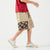 Pantalon de plage en lin avec poche imprimée Cyprinus Carpio Pantalon ample Short de style chinois