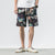 Pantaloni da spiaggia in lino floreale Pantaloni larghi Pantaloncini in stile cinese