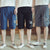 Pantalones de playa de algodón con bordado de grúa Pantalones sueltos Pantalones cortos de estilo chino