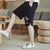 Strandhose aus Baumwolle mit Kranichstickerei Lose Hosen im chinesischen Stil Shorts